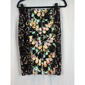 Beguile Byron Lars Anthropology Paillette Pencil Skirt Size 2